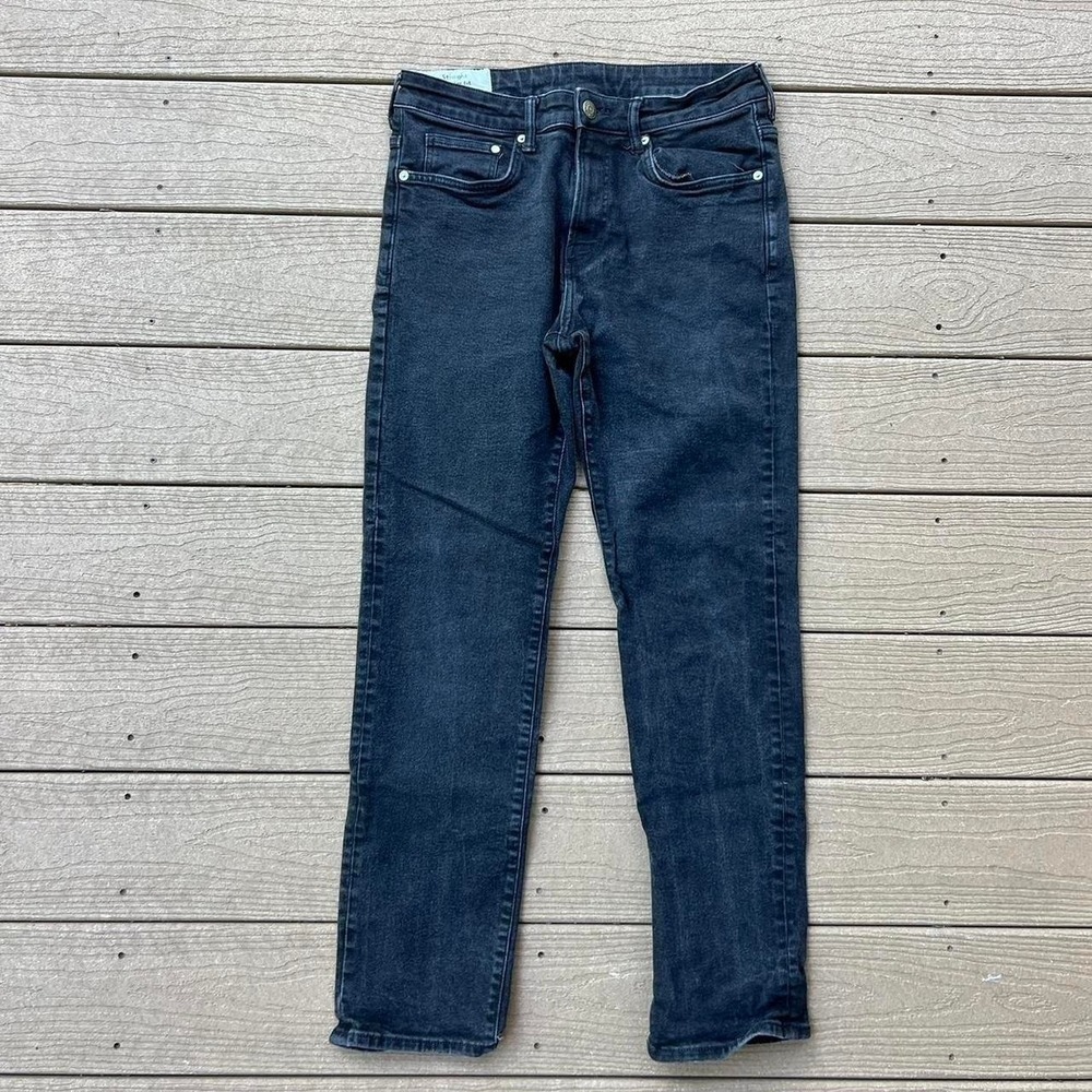 Men's H&M Black Jeans Size 32x32 Denim Straight Leg Fit